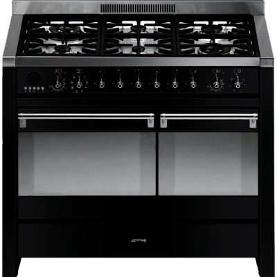 Smeg A2BL-8 100cm Dual Cavity Dual Fuel Opera Range Cooker in Black Smeg A2BL-8 100cm Dual Cavity Dual Fuel Opera Range Cooker in Black
